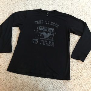 Vintage-look Take Me Back to Tulsa long sleeve tee